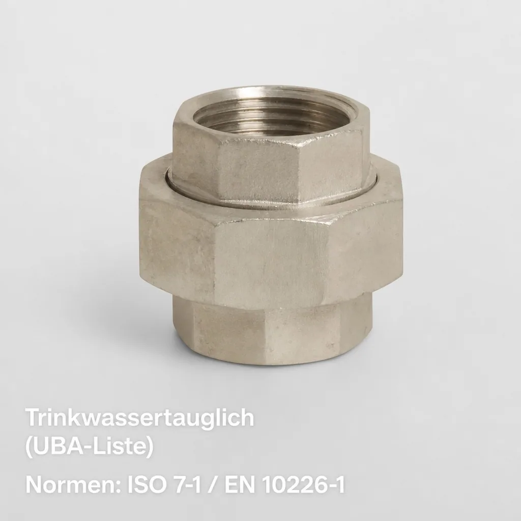 Gewindefitting Edelstahl Verschraubung 1 1/2" IG Typ konisch