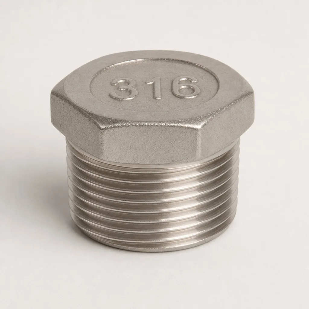 Gewindefitting Edelstahl Stopfen 1" AG 10bar