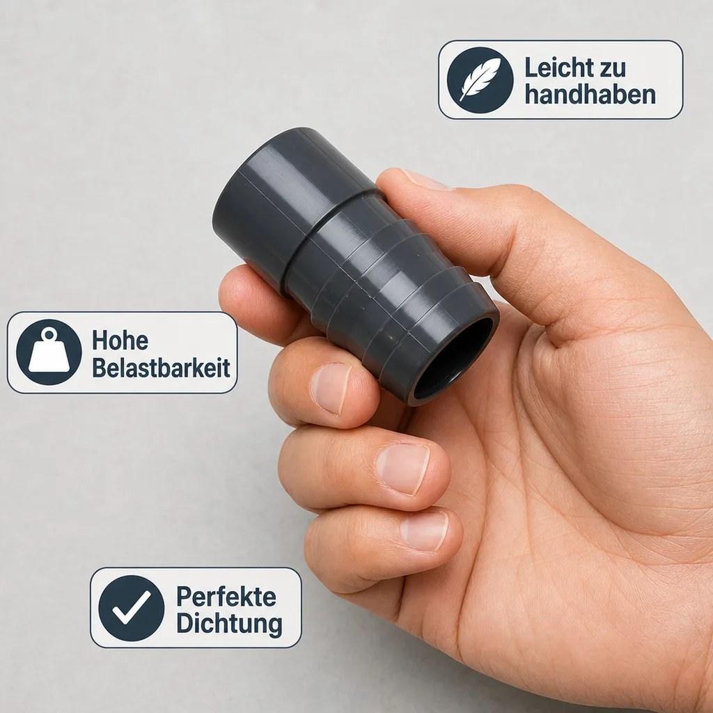 PVC Fittings, Klebefitting, Schlauchtülle 40mm