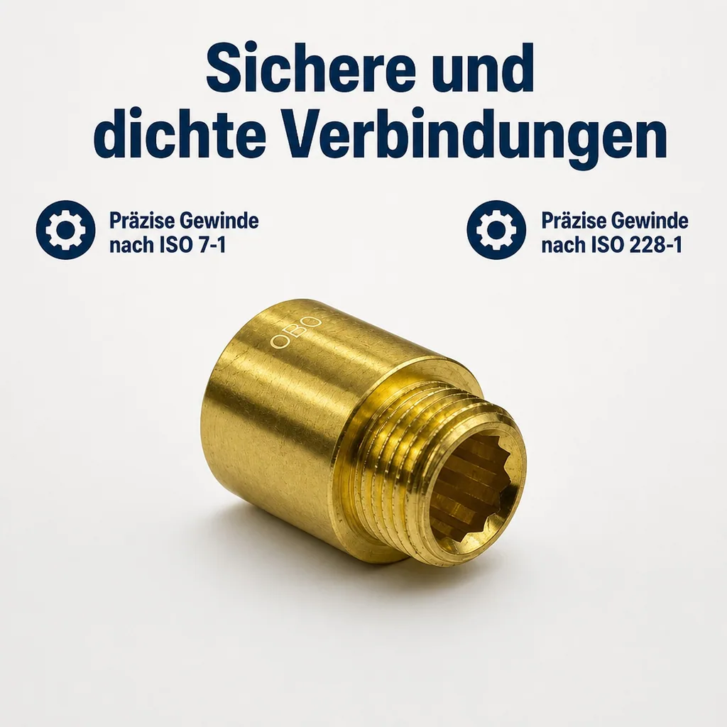 Messingfitting Hahnverlängerung, Gewindefitting 1 1/4 Zoll