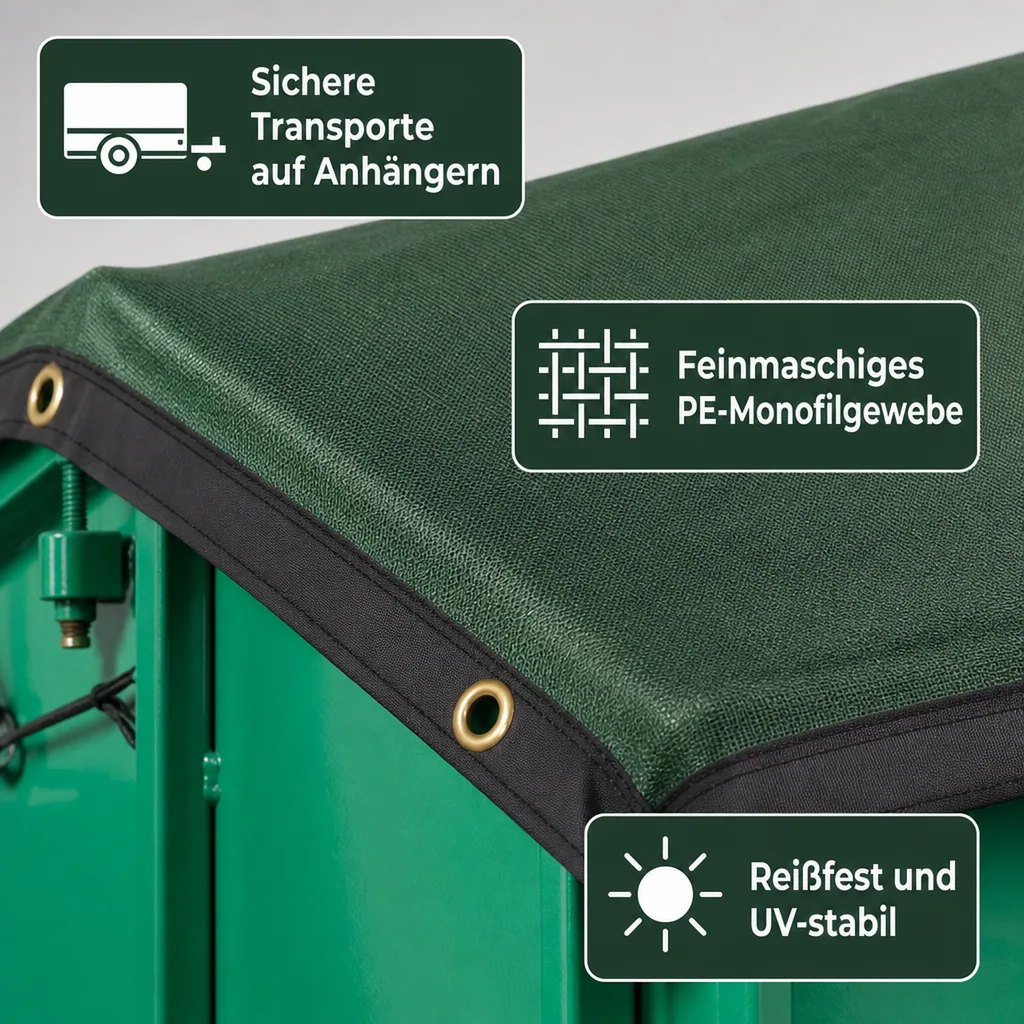Anhängernetz, Containernetz, PE-Monofilgewebe, 3,2 x 7,5 m (24m²)
