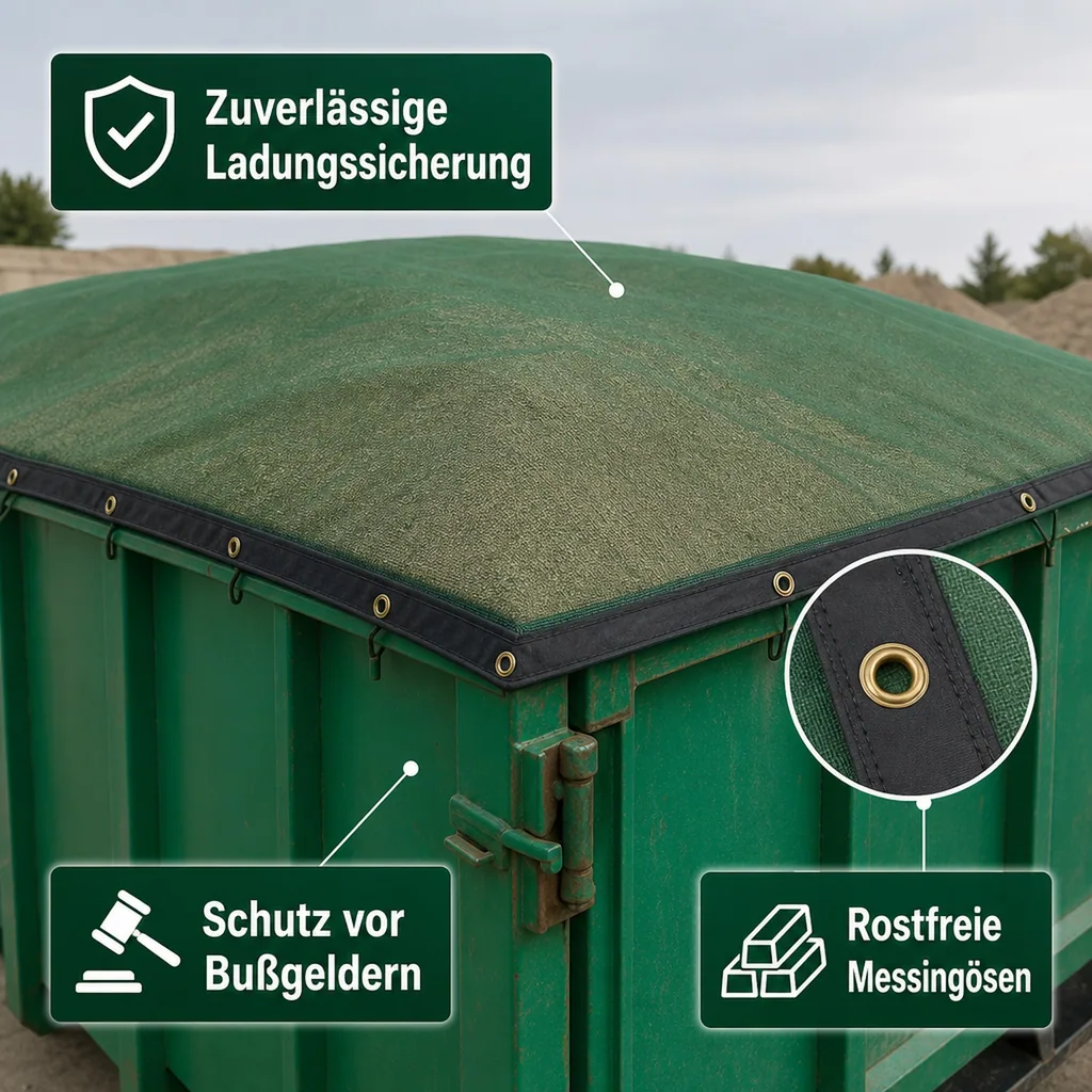 Anhängernetz, Containernetz, PE-Monofilgewebe, 3,2 x 7,5 m (24m²)