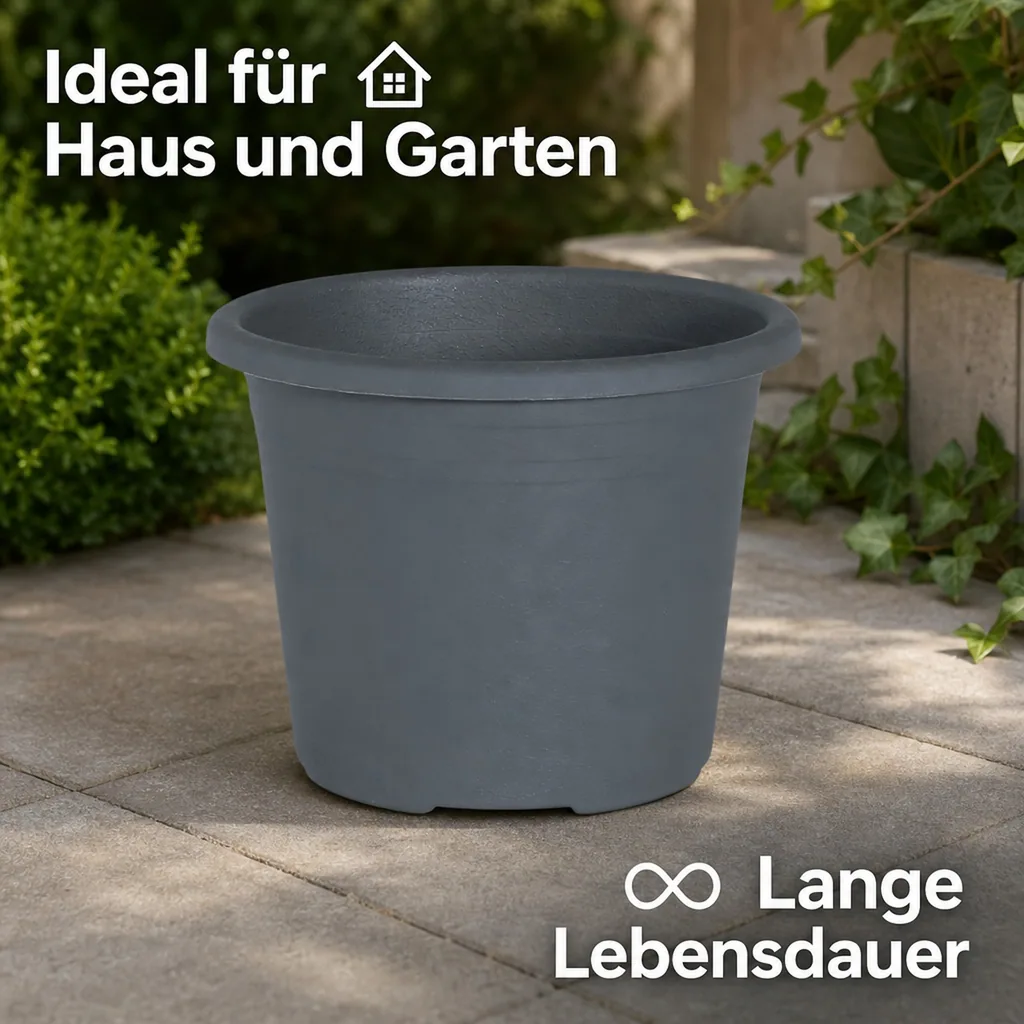 Blumentopf CYLINDRO ca. Ø 16 cm, 1,4 Liter, anthrazit