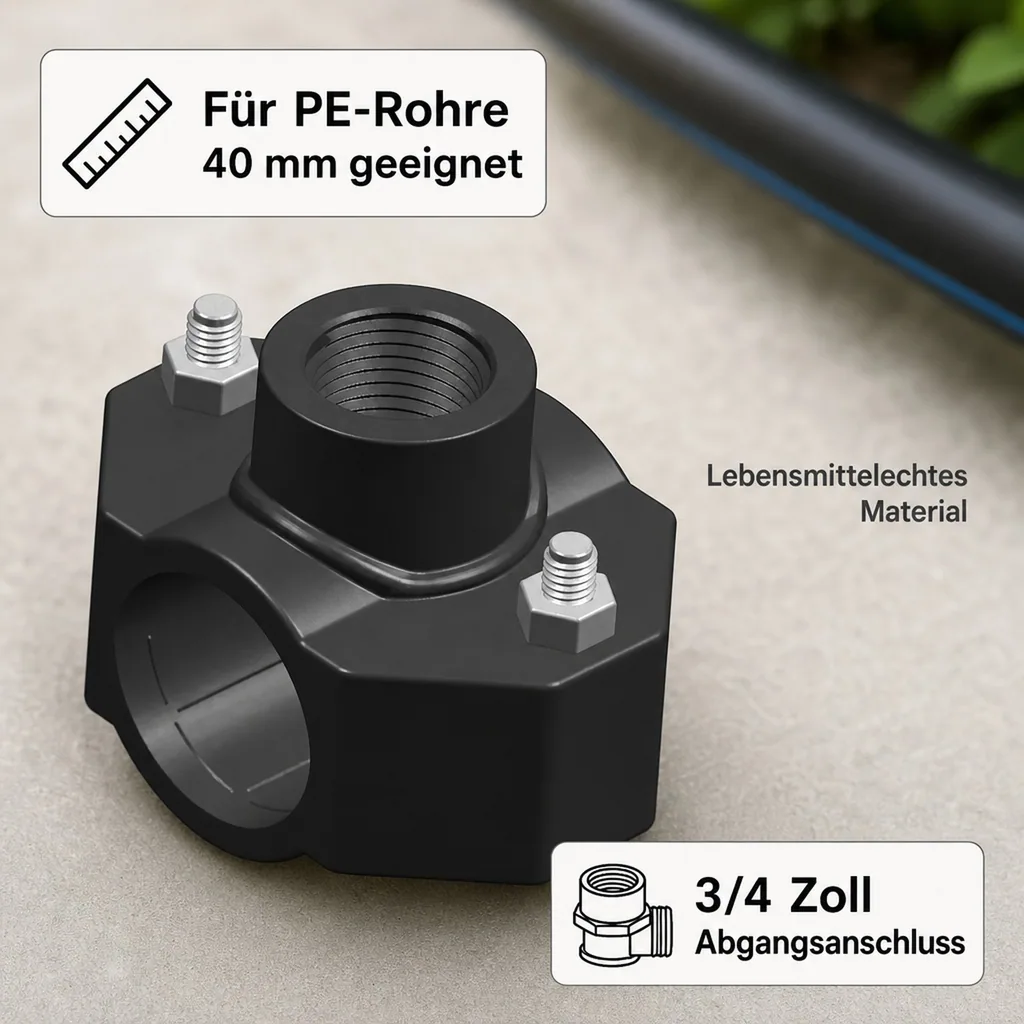 PP Anbohrschelle 40 x 3/4 Zoll