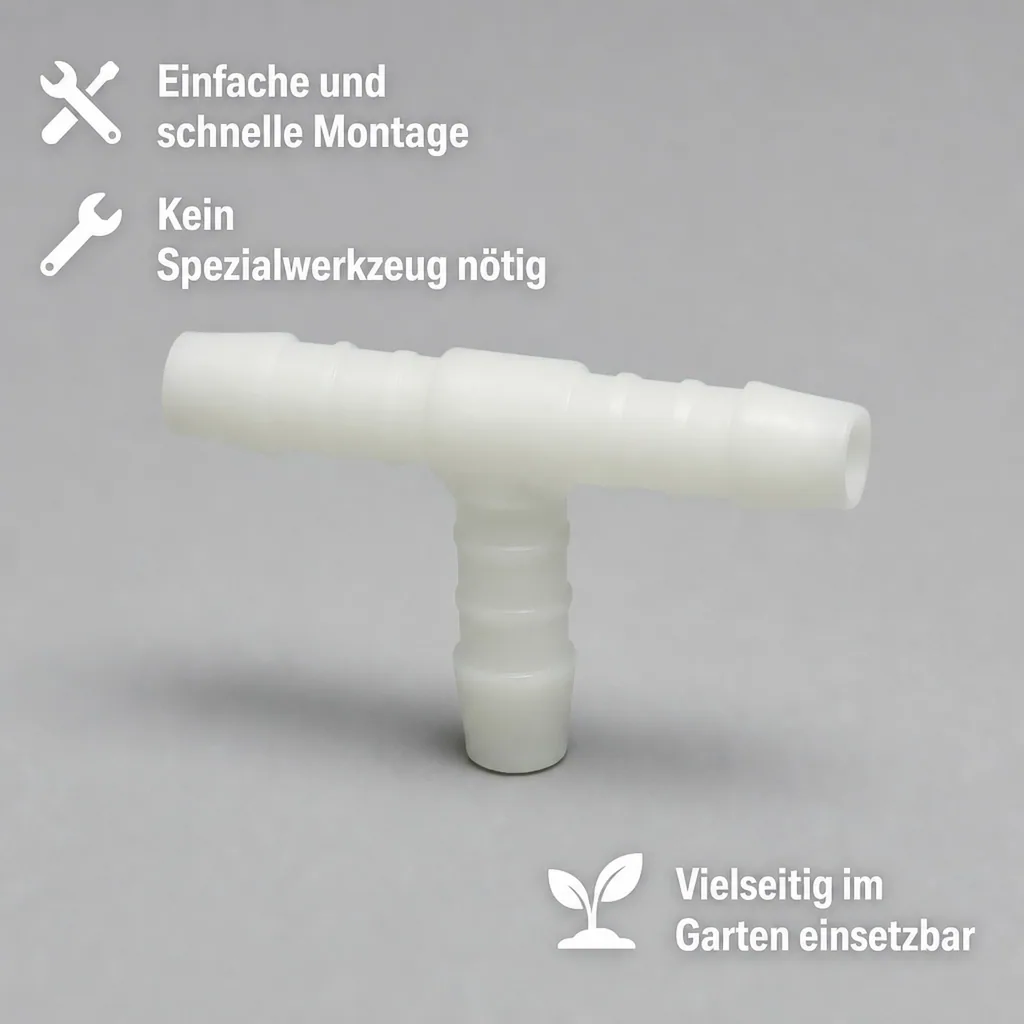 Schlauchverbinder 16mm, T-Stück, Kunststoff