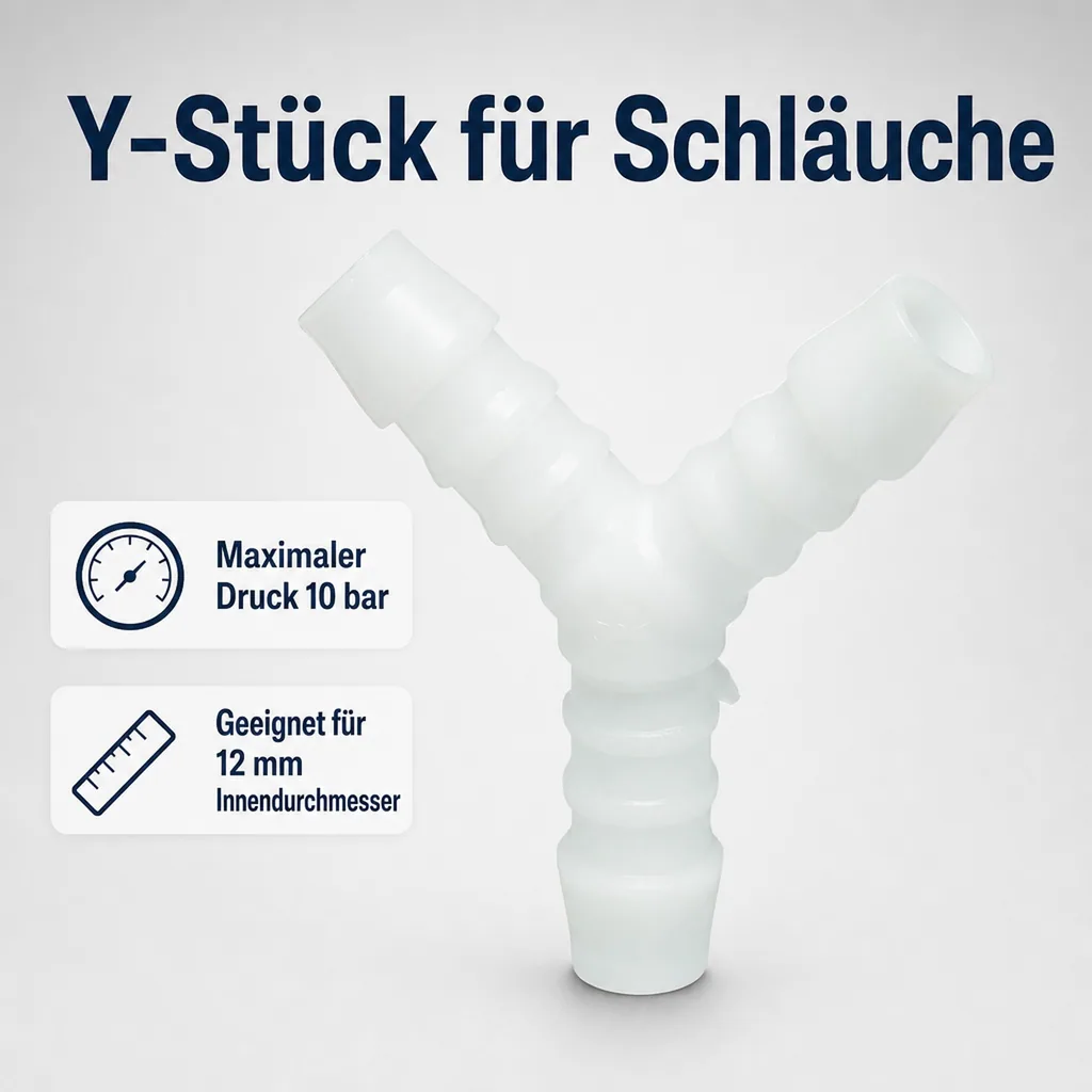 Schlauchverbinder Kunststoff Y-Stück 12 mm