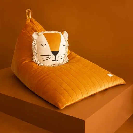 Nobodinoz Sitzsack "Essaouira" Savanna Samt gelb