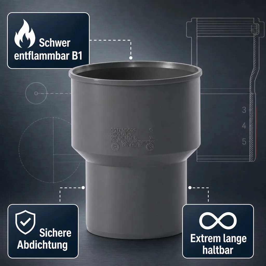 HTsafeUG Anschluss an Guss DN/OD 75
