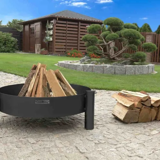 Feuerschale, Garten Feuerstelle, 60 cm, Stahl, handgefertigt