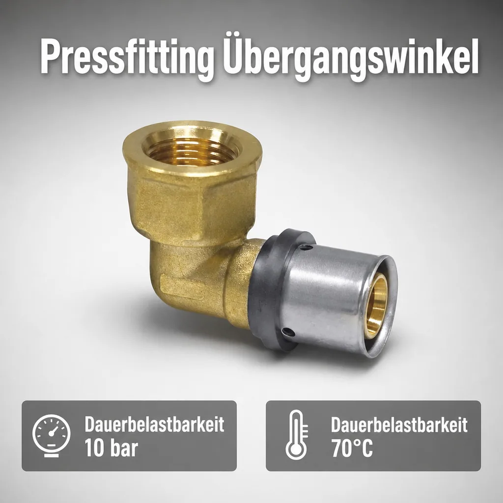 Pressfitting Übergangswinkel 20 x 2 - 1/2" IG