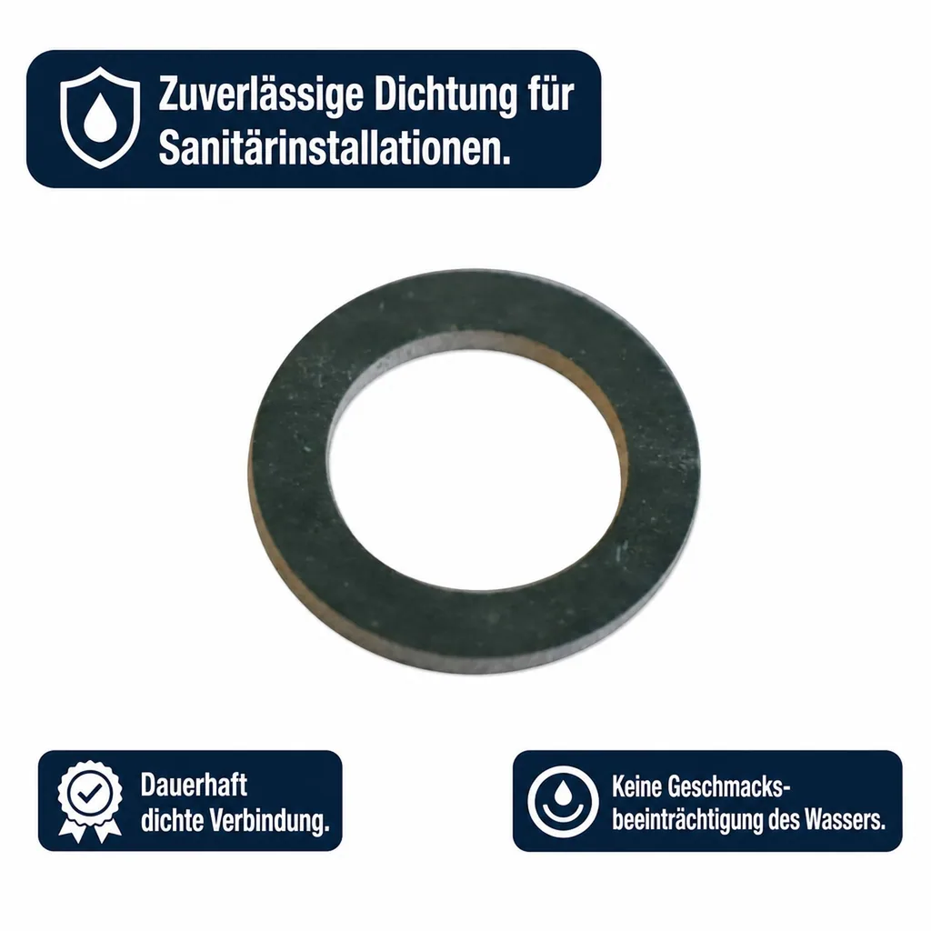 3/8 Dichtung, Ersatzdichtung, DVGW Zulassung, Trinkwasser, Sanitär