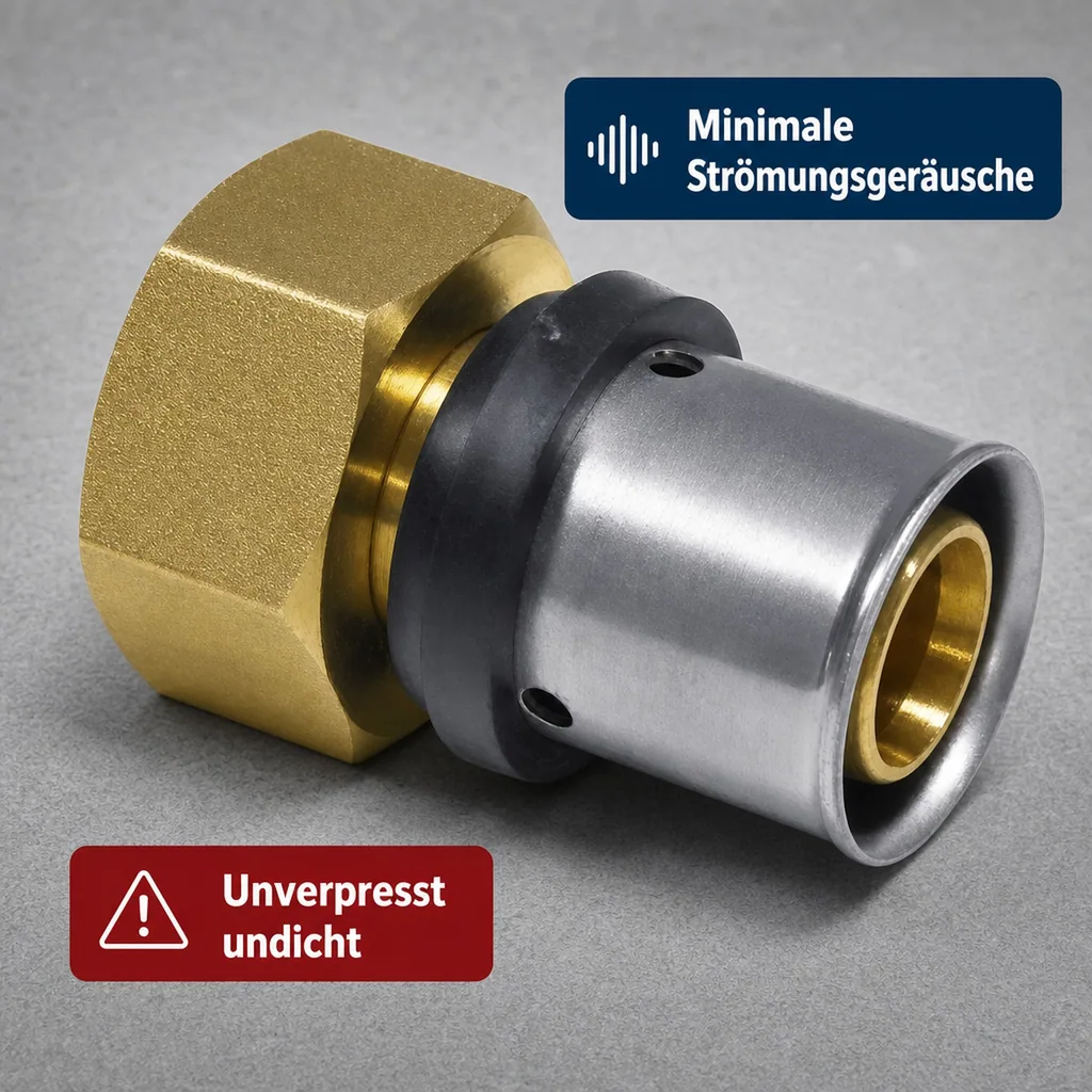 Pressfitting Übergang, 16mm, 1/2 Zoll IG