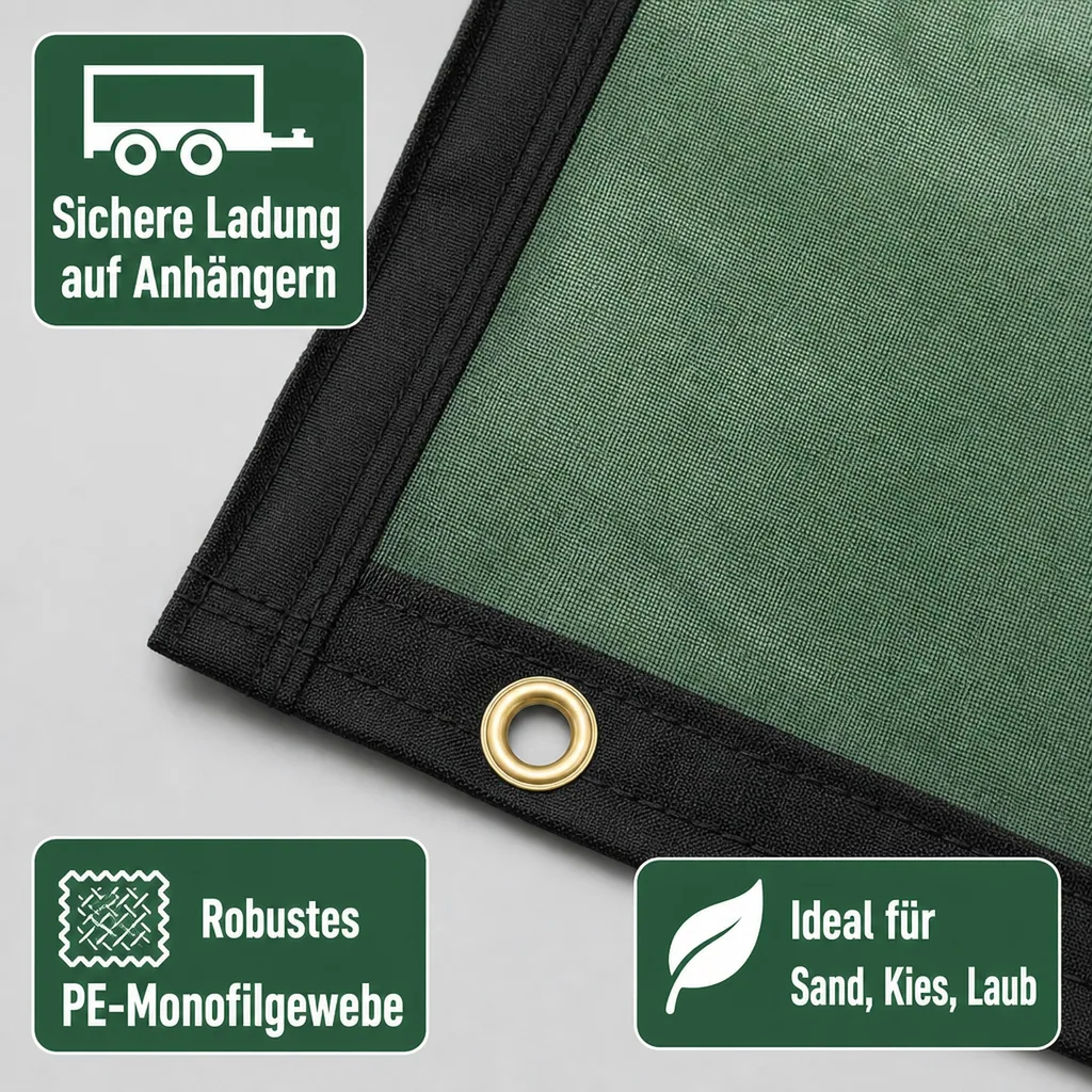 Anhänger Netz, Containernetz, Abdecknetz 2x2m (4m²), PE-Monofilgewebe
