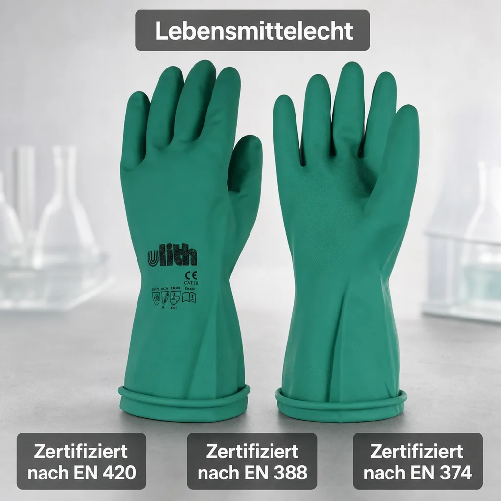 Industriehandschuhe Nitril-Kautschuk Gr. XL/10 grün