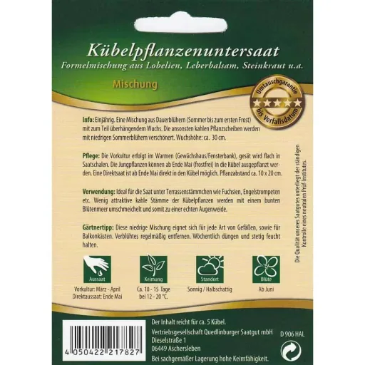Kübelpflanzen, Blumen für Kübel, Sommerblumen Mischung, Einjährig