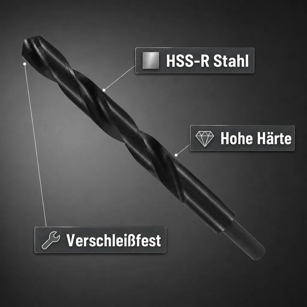 Metallbohrer 19mm, HSS-R Spiralbohrer, DIN 338 Bohrer