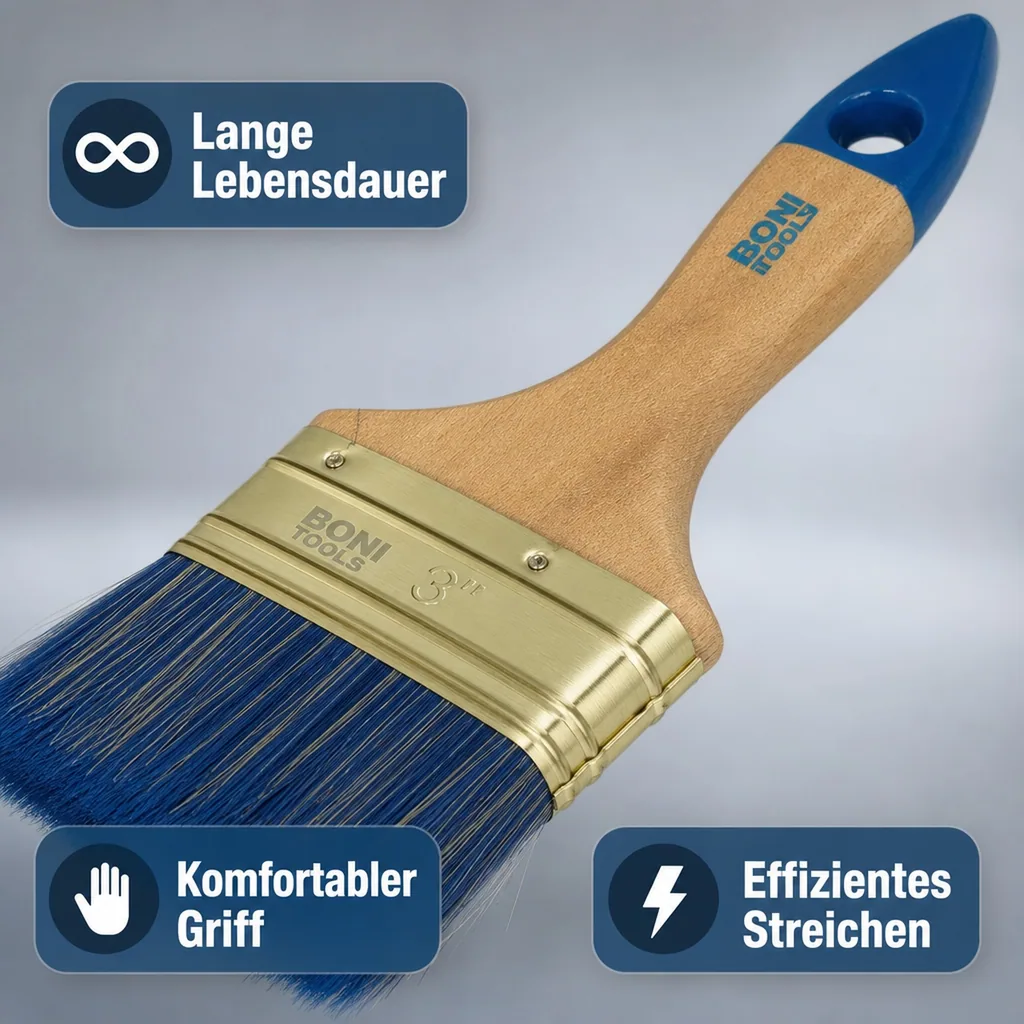 Ölfarben Pinsel, Flachpinsel, Lackierpinsel, 75mm