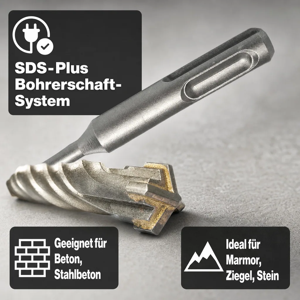 Hammerbohrer SDS Plus 8mm, Betonbohrer, Steinbohrer