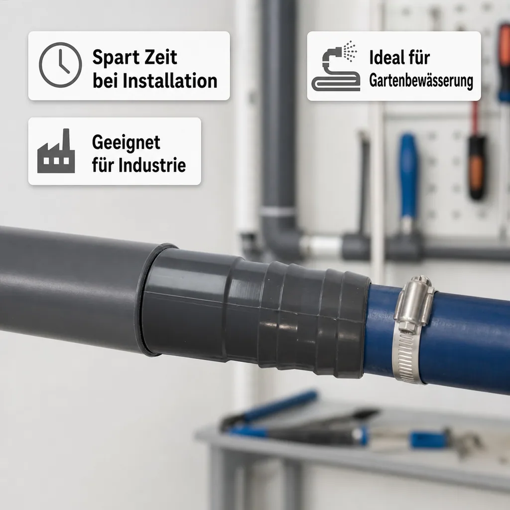 PVC Fitting, Klebetülle 25mm, Schlauchtülle, PVC-U