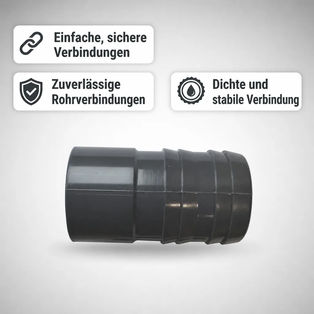 PVC Fitting, Klebetülle 25mm, Schlauchtülle, PVC-U