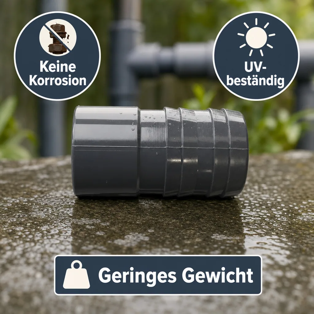 PVC Fitting, Klebetülle 25mm, Schlauchtülle, PVC-U