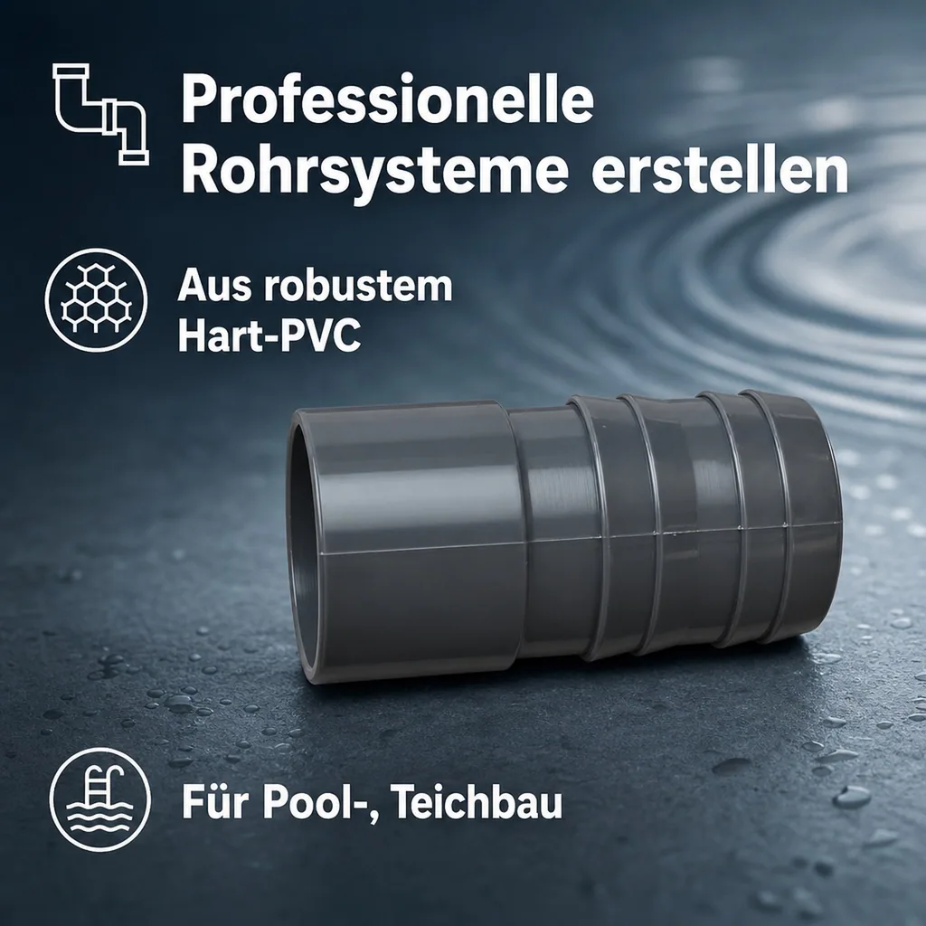PVC Fitting, Klebetülle 25mm, Schlauchtülle, PVC-U