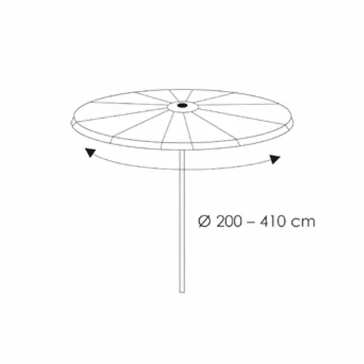 Schutzhülle Schirm, Partyschirm Abdeckung, Deluxe, Ø200-410 cm, Wetterfest