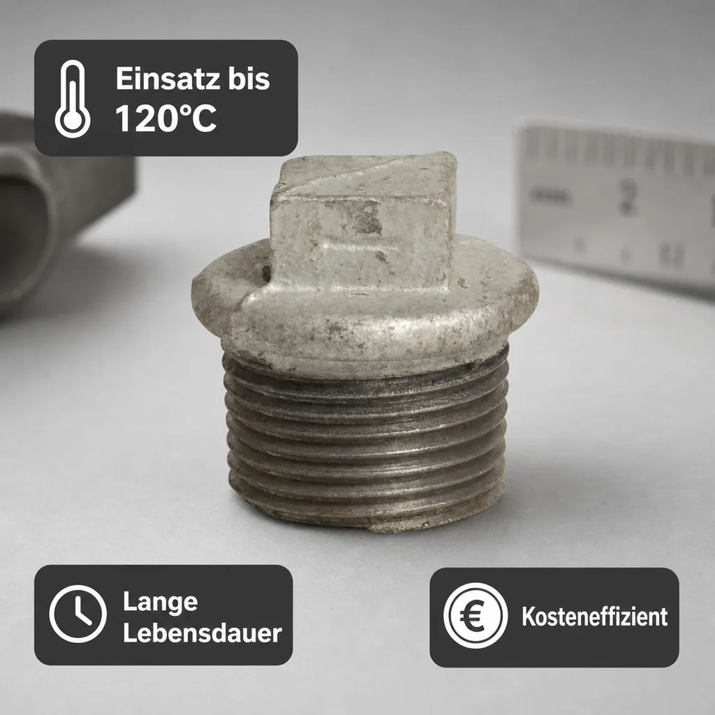 Gewindefitting Temperguss Stopfen 3/4 Zoll AG