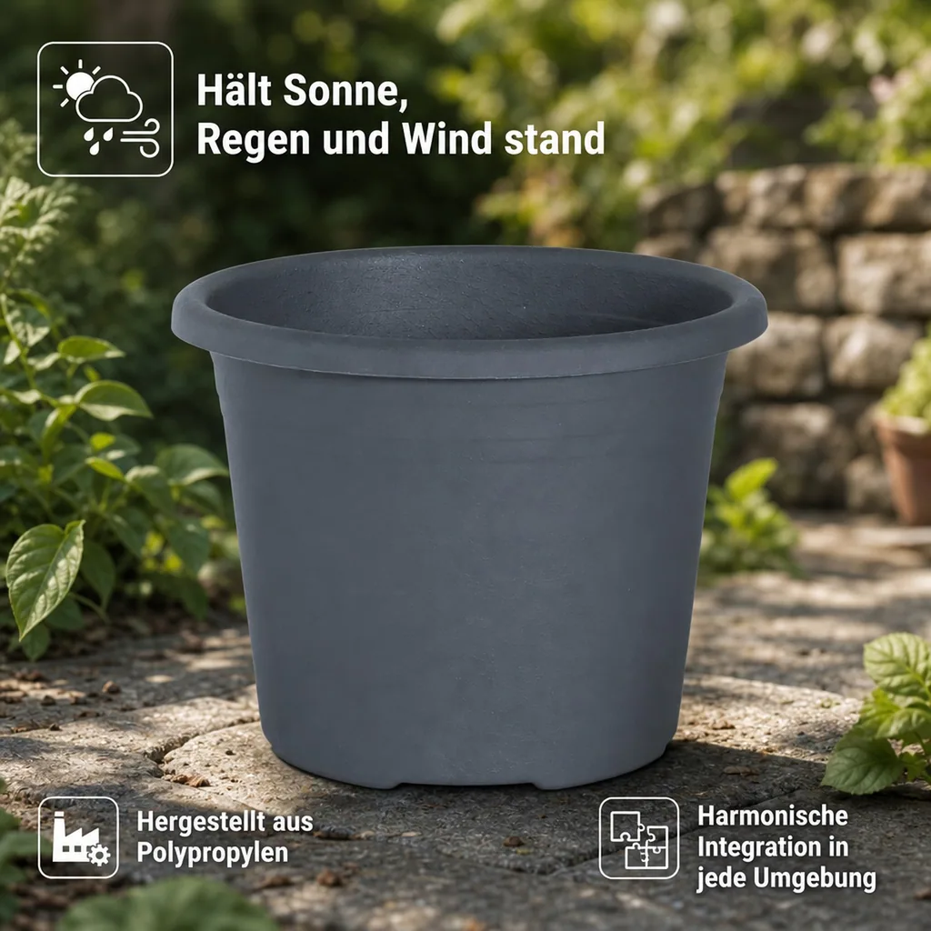 Blumentopf CYLINDRO Ø 12 cm, anthrazit