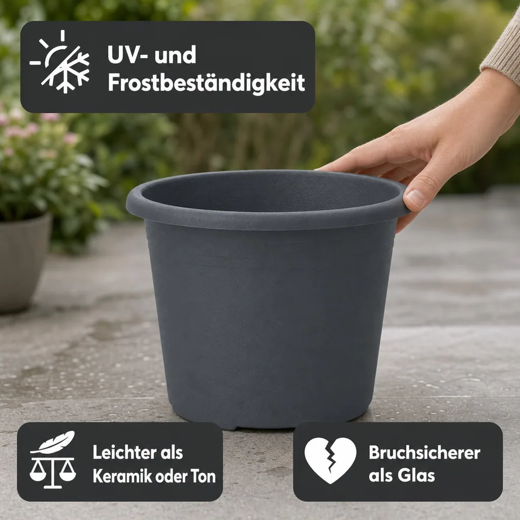 Blumentopf CYLINDRO Ø 12 cm, anthrazit