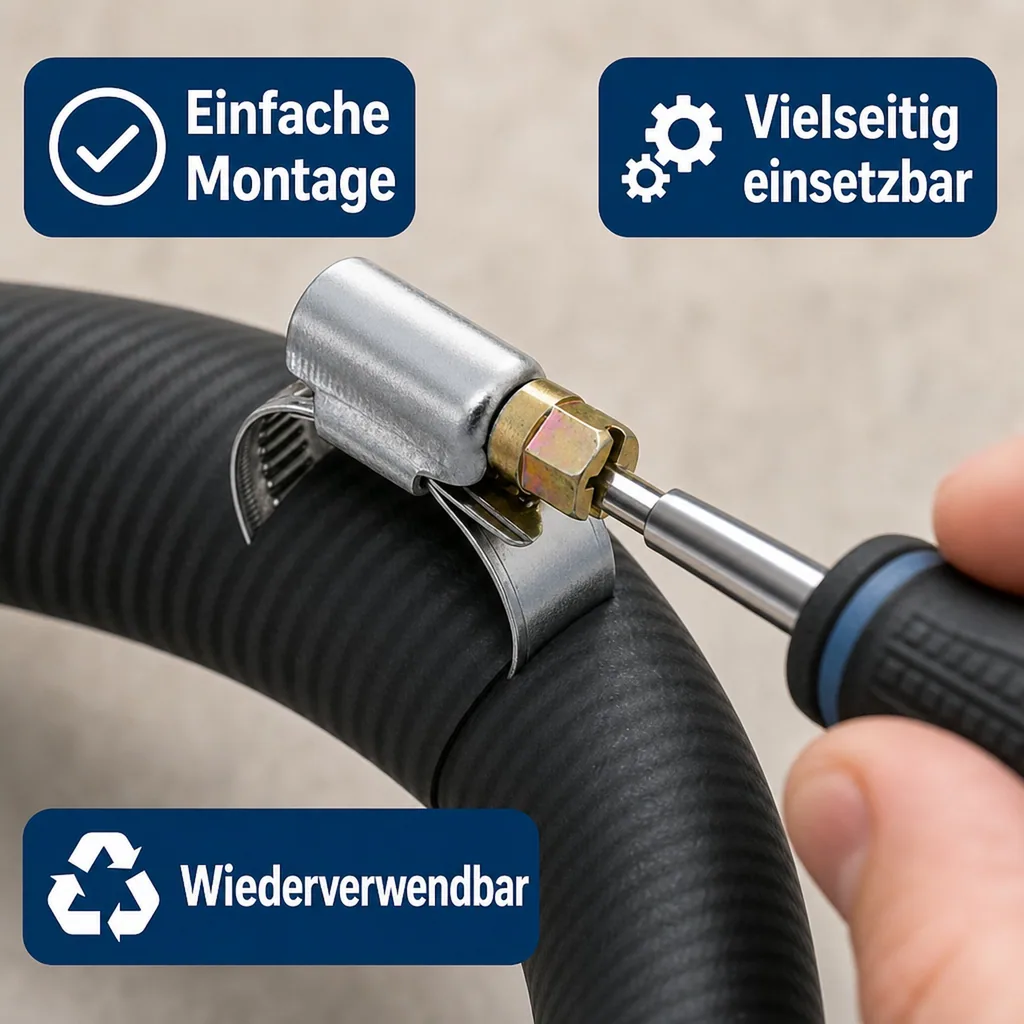 Schlauchschellen Edelstahl, W2, 9mm, 40-60mm, DIN 3017