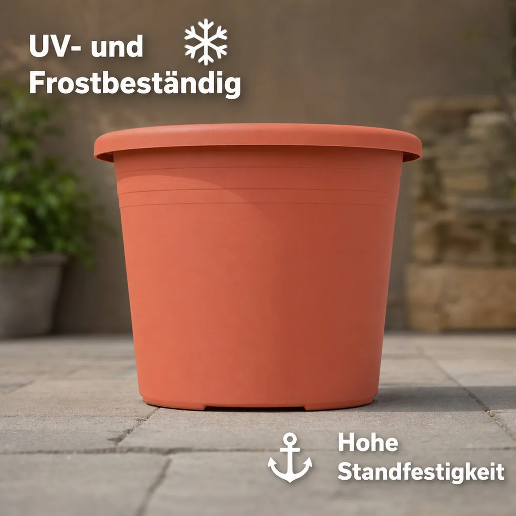Blumentopf CYLINDRO ca. Ø 25 cm / 5,5 Liter - terracotta