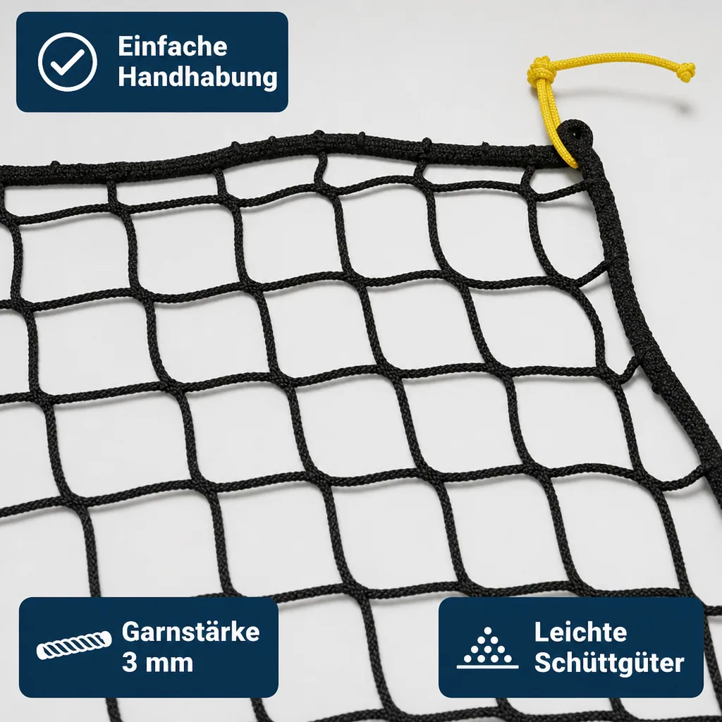 Abdecknetz 2,5x3m, knotenlos, Ladungssicherungsnetz