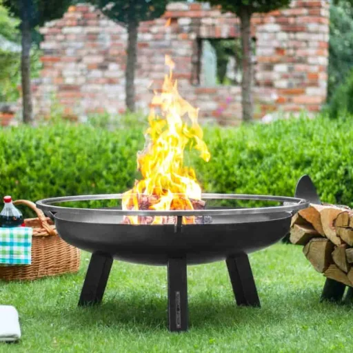 Feuerschale 70 cm, Garten, Stahl, Terrassen Feuerschale