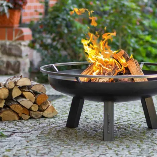 Feuerschale 70 cm, Garten, Stahl, Terrassen Feuerschale