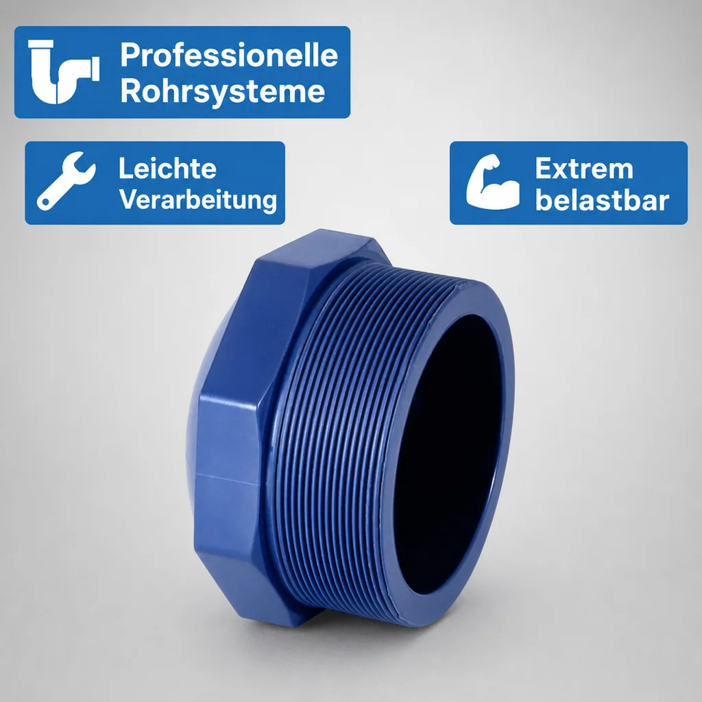 PVC - U Stopfen AG 1 1/4" PN10