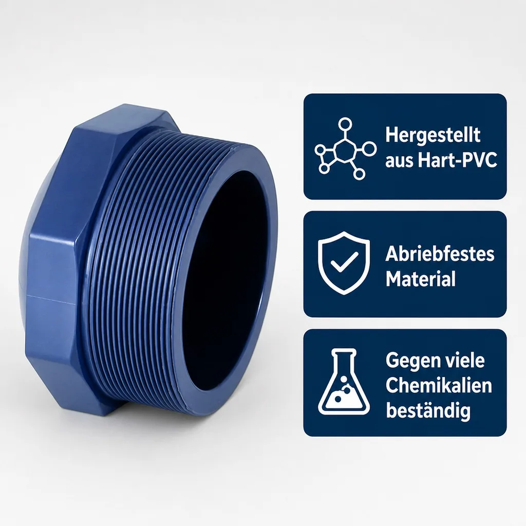 PVC - U Stopfen AG 1 1/4" PN10