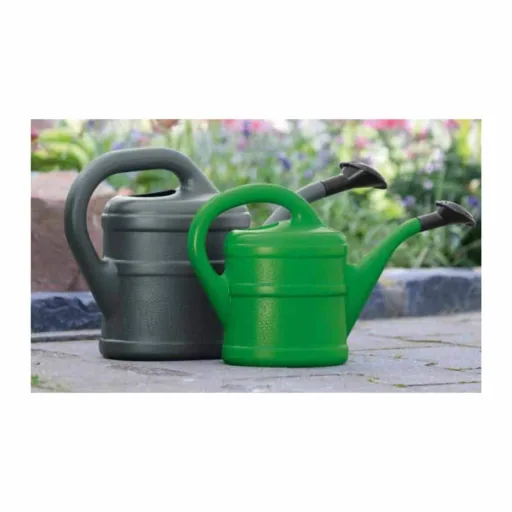 Gießkanne 5 Liter, Kunststoff, grün, mit Brause