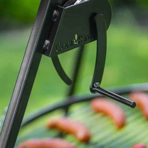 Schwenkgrill, Grill mit Dreibein, 180cm, Grillrost 50cm, Kurbel, Gartengrill