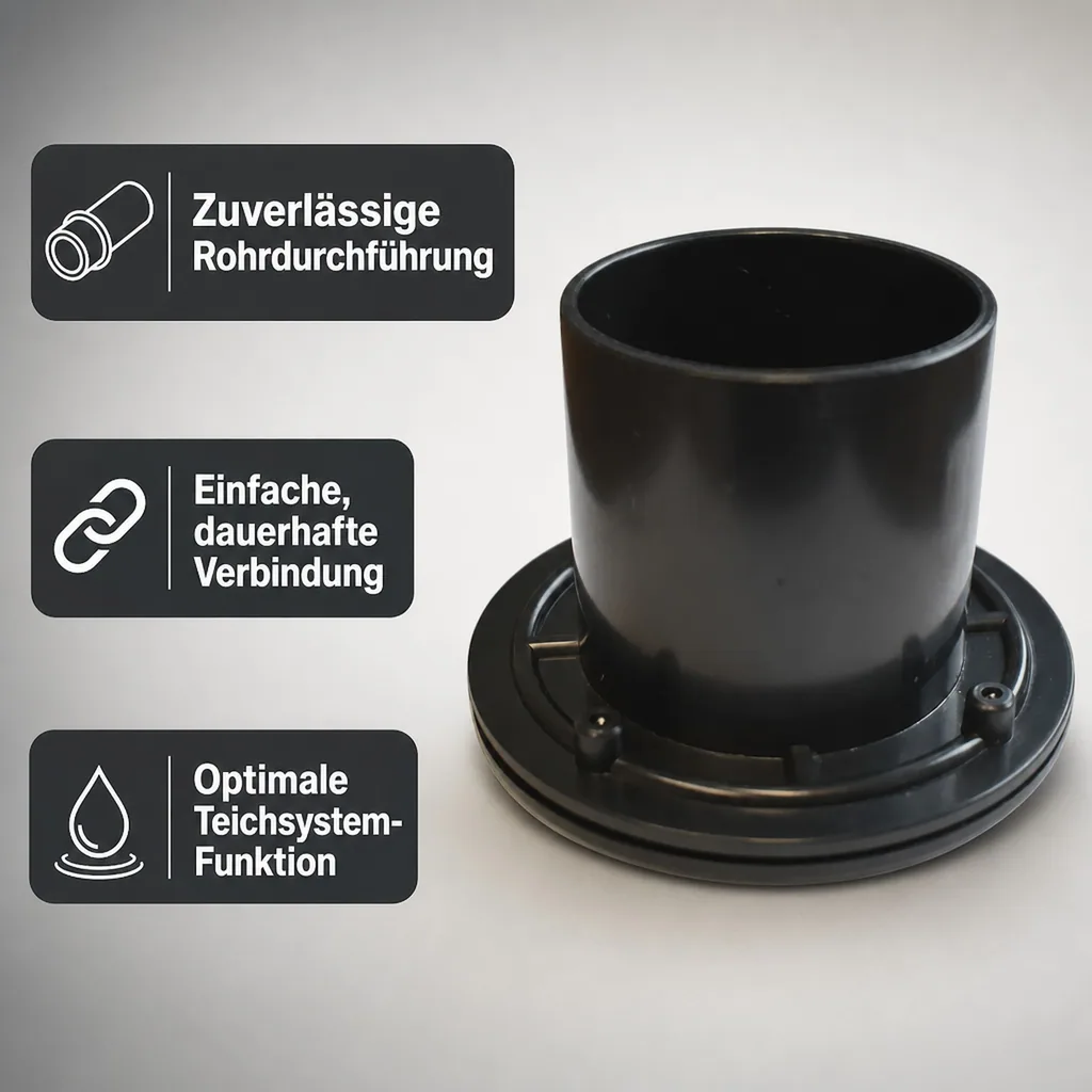 Folienflansch 63 mm, Tankdurchführung, Teichfolie Durchführung