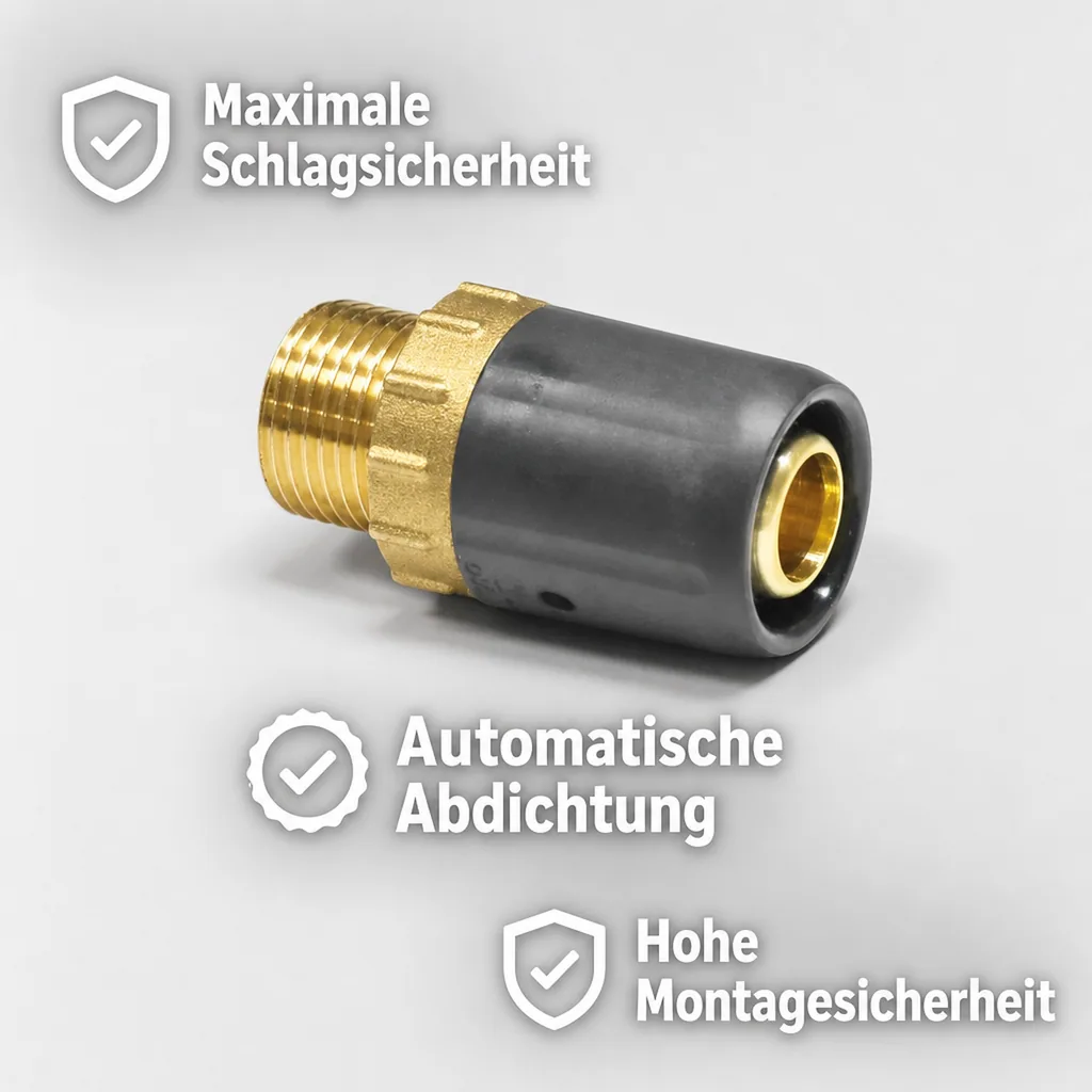 Steckfitting Übergang 16 x 2 auf 3/4" AG