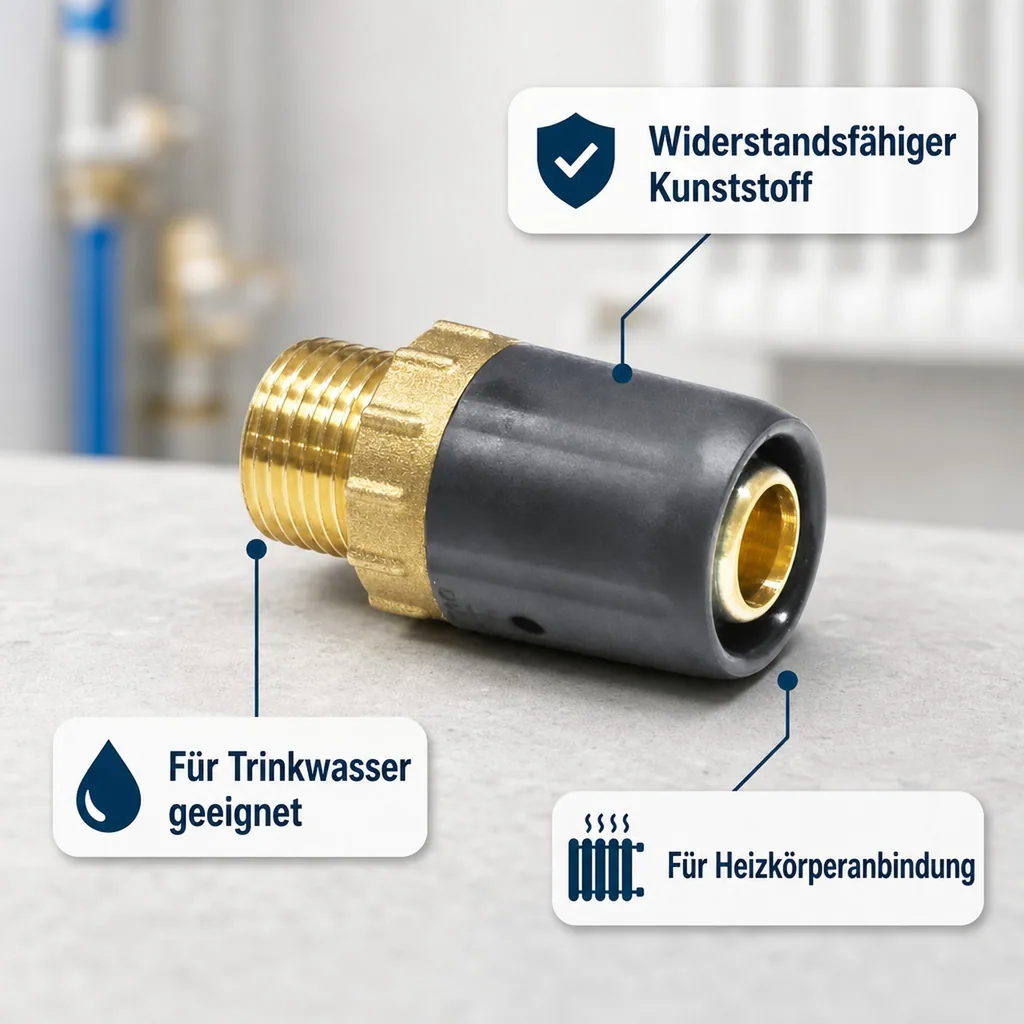 Steckfitting Übergang 20 x 2 auf 3/4" AG