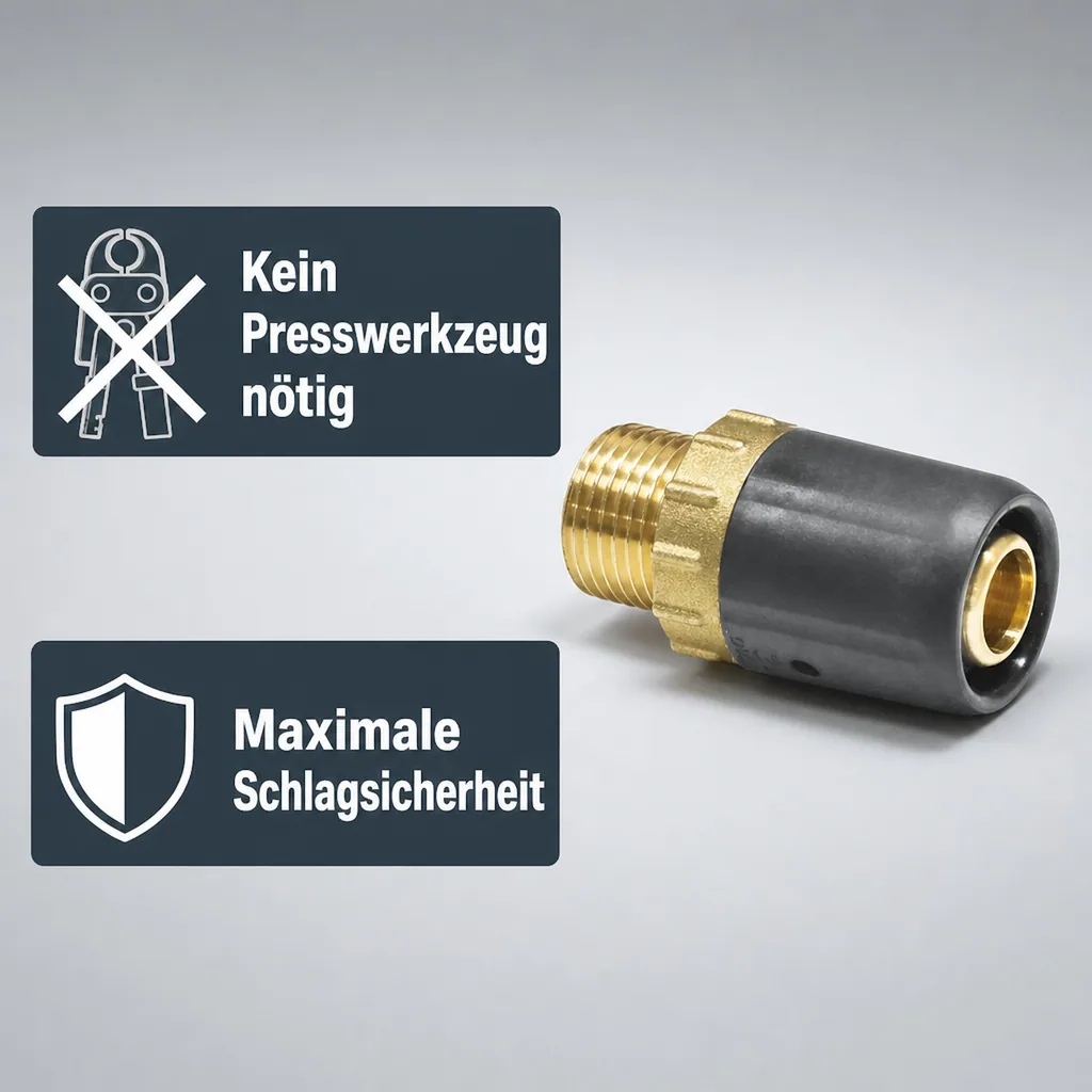 Steckfitting Übergang 20 x 2 auf 3/4" AG