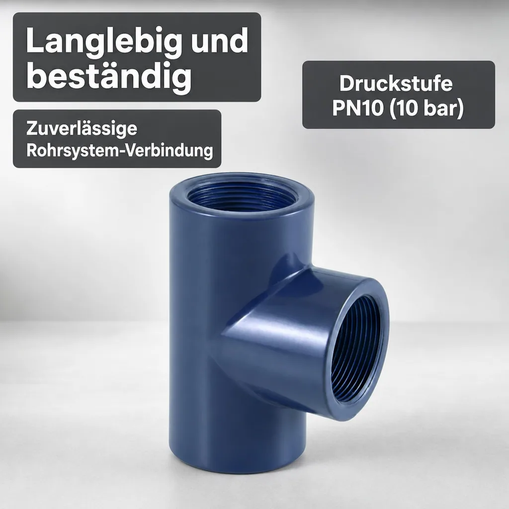 PVC Fittinge, PVC-U T-Stück 2 Zoll, PN10