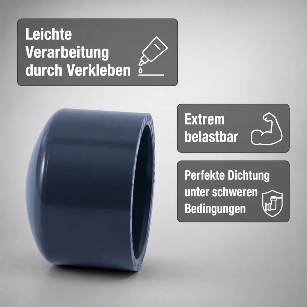 PVC - U Kappe Klebemuffe 40 mm PN16