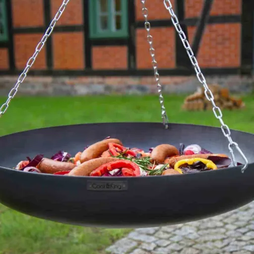 Feuer Wok Set, Outdoor Wokset, Stahl Wok, 70 cm Durchmesser