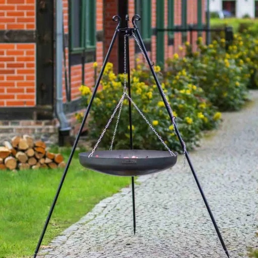 Feuer Wok Set, Outdoor Wokset, Stahl Wok, 70 cm Durchmesser