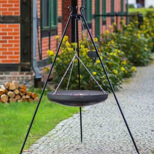 Feuer Wok Set, Outdoor Wokset, Stahl Wok, 70 cm Durchmesser