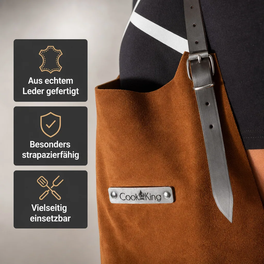 Lederschürze, Grillschürze Leder, Leder Schürze