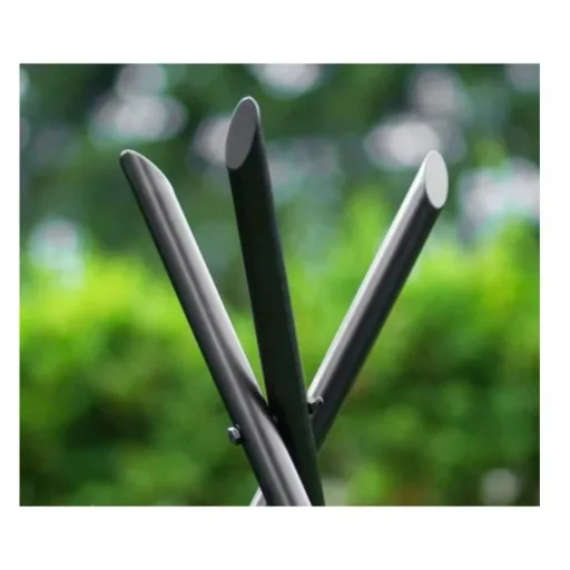 Schwenkgrill Dreibein, Gartengrill mit Doppelrost, Naturstahl, 210cm